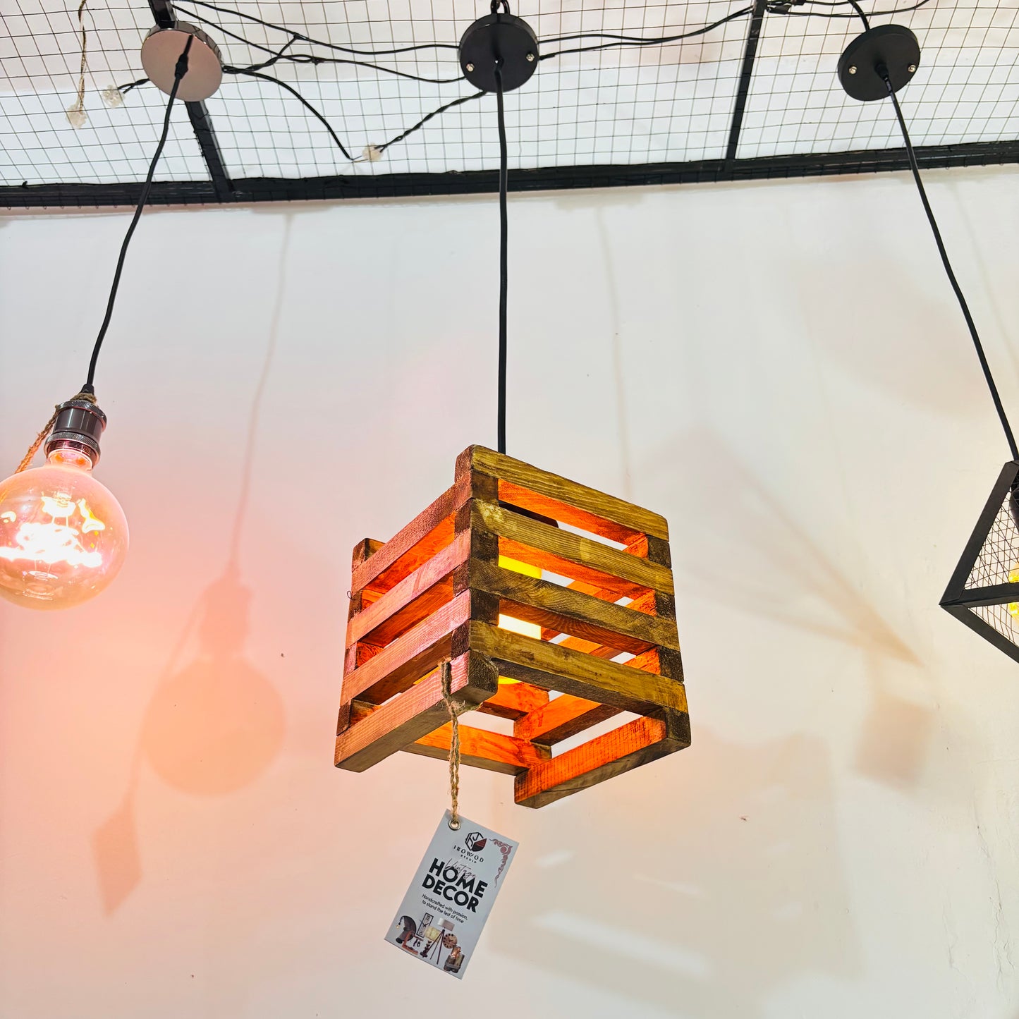 Square Block Fire Lamp