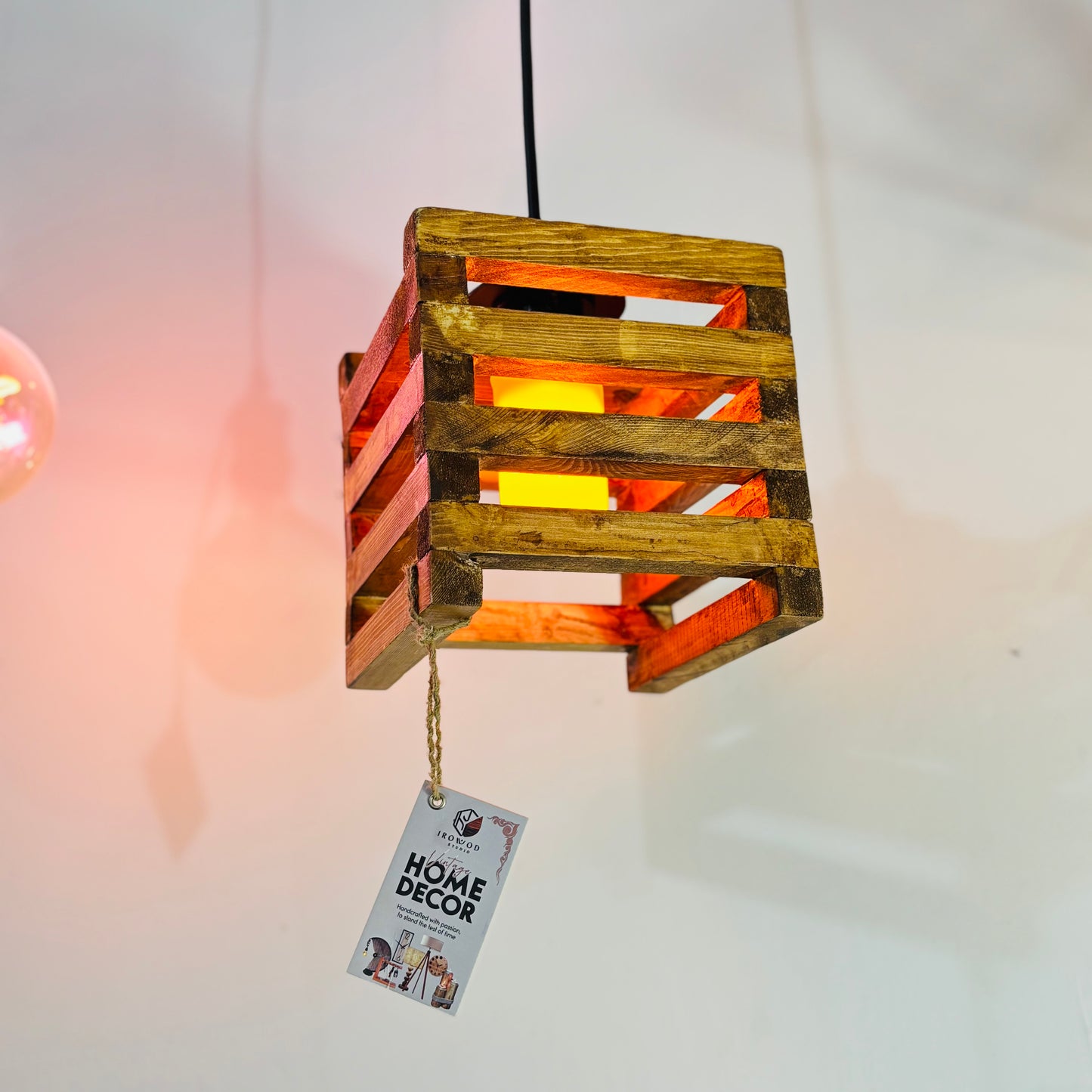 Square Block Fire Lamp