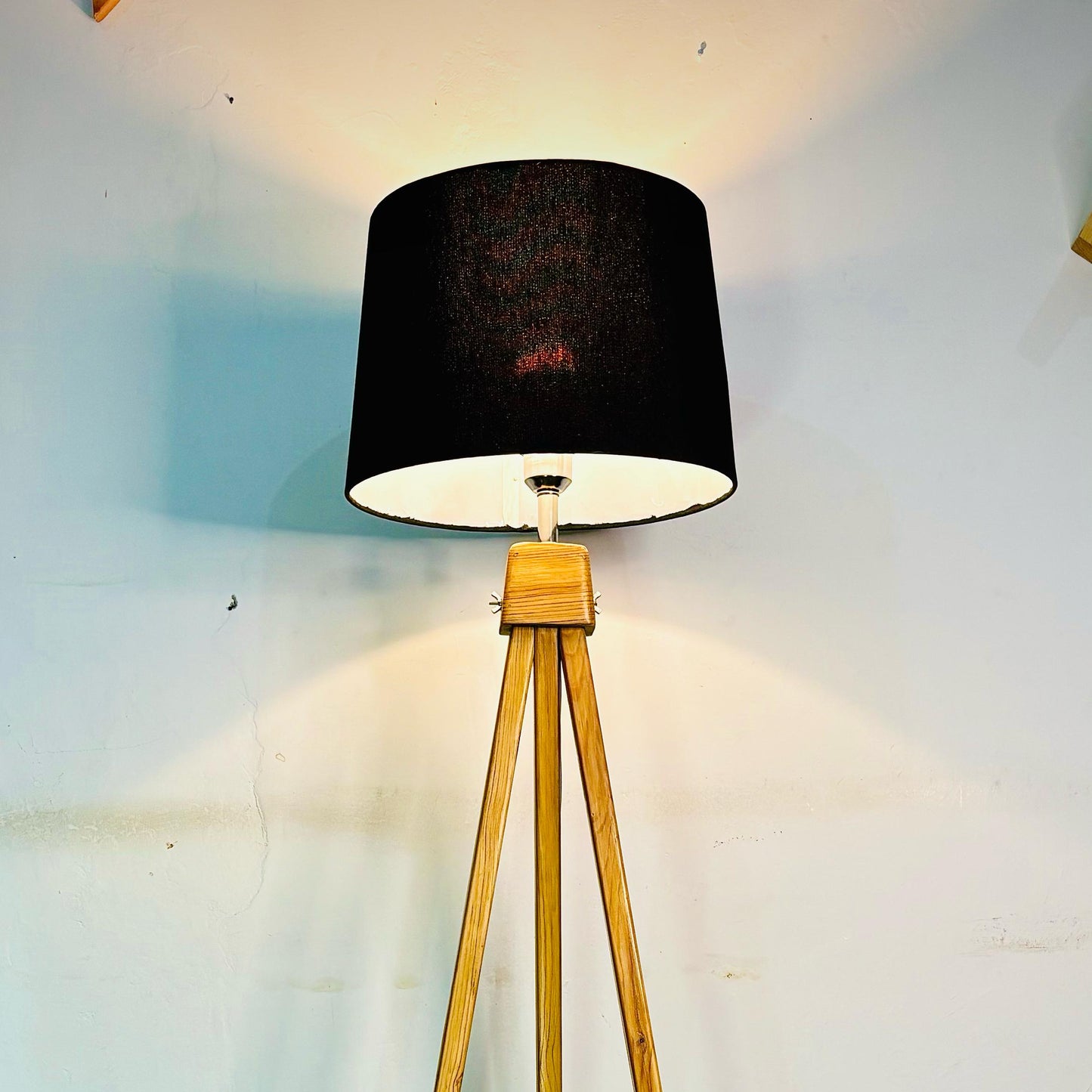 Tripod Wooden Floor Lamp