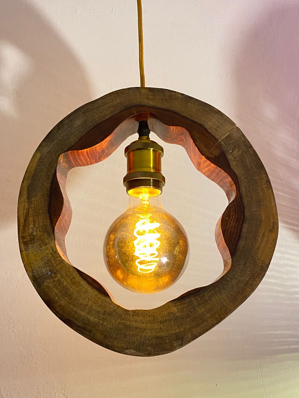Artistic Sheesham Pendant Lamp