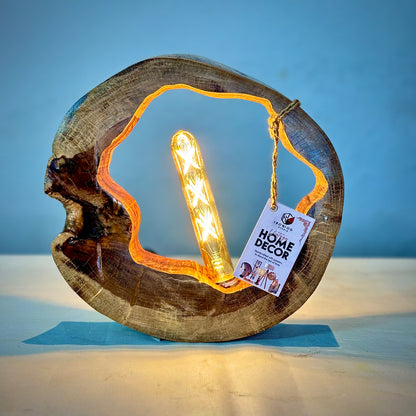 Wooden Core Lamp