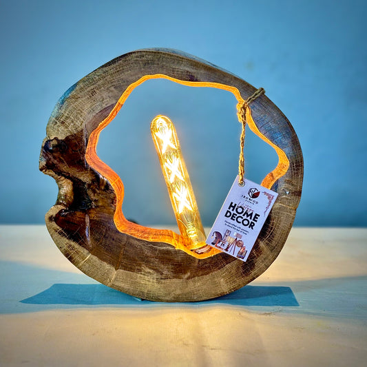 Wooden Core Lamp