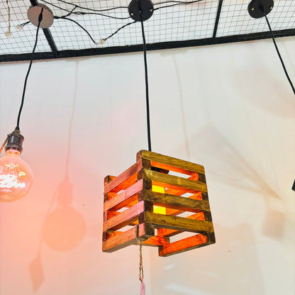 Square Block Fire Lamp