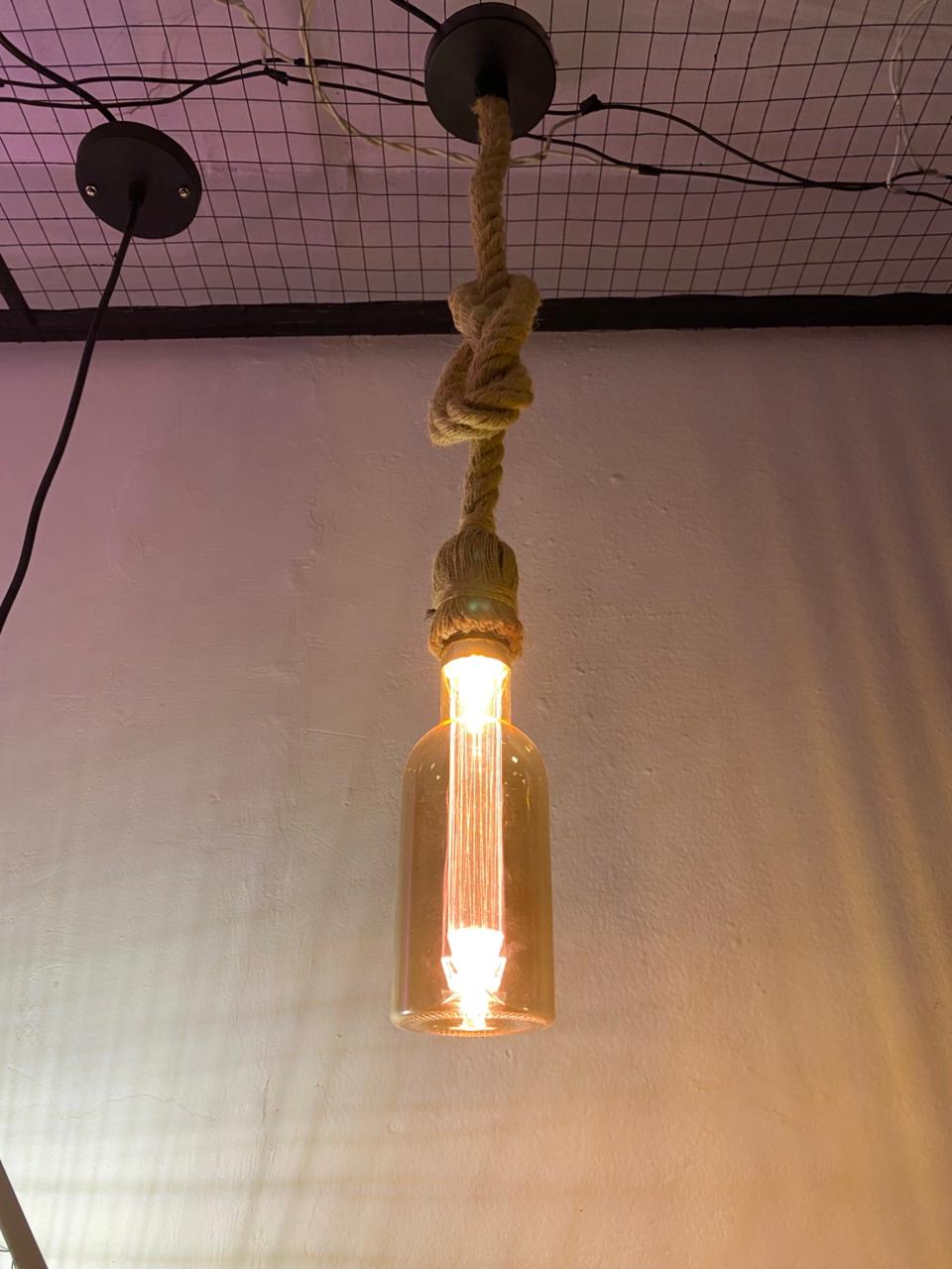 Bottle Rope Pendant Light