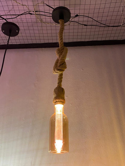 Bottle Rope Pendant Light