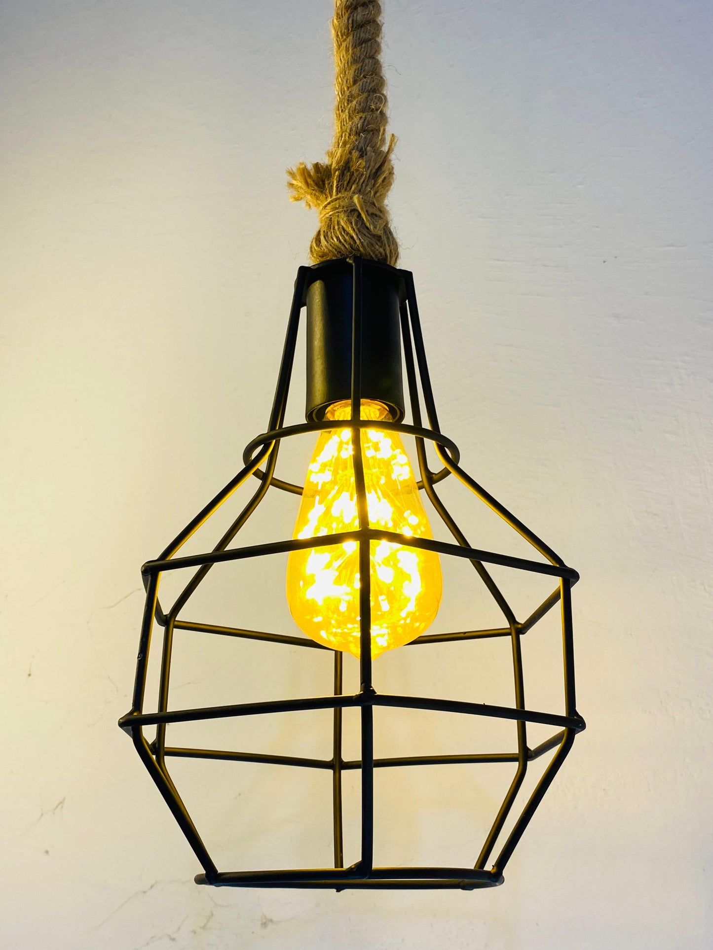 Metallic Rope Pendant Light