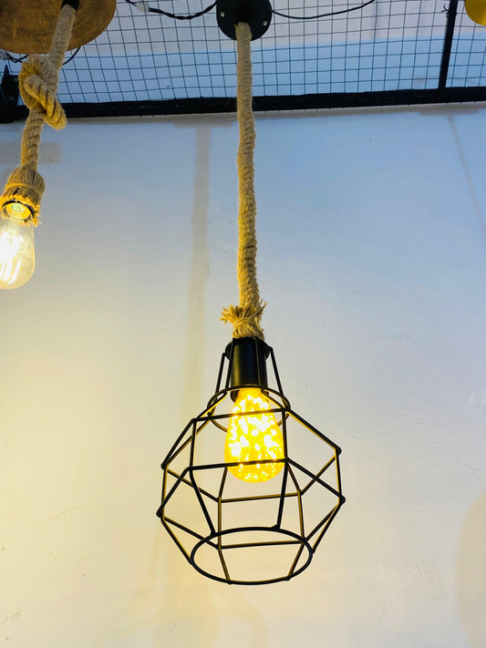 Metallic Rope Pendant Light