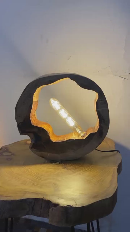 Wooden Core Lamp
